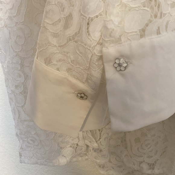 Ellen Tracy White Lace Blouse - Picture 3 of 6